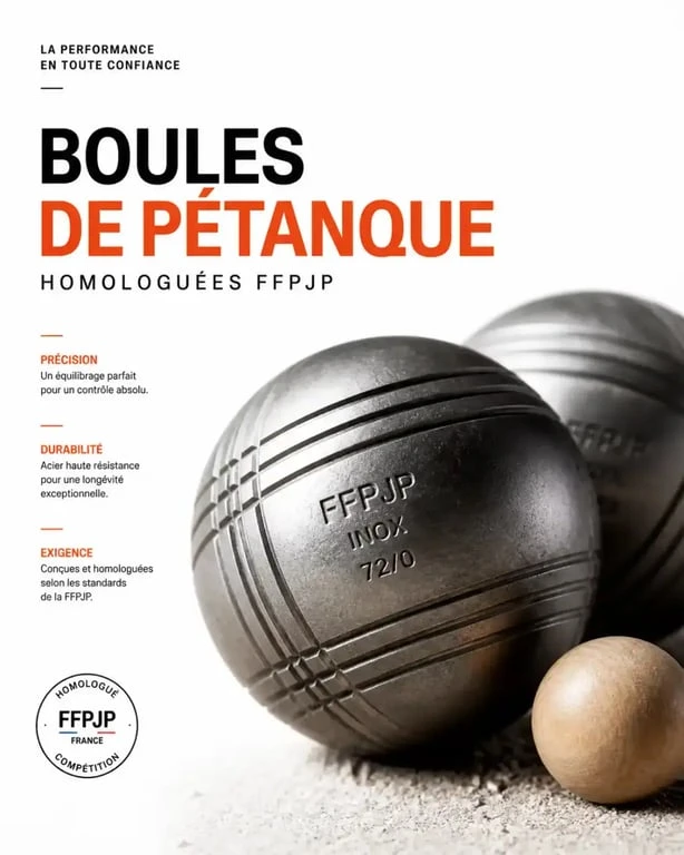 Boules de pétanque homologuées pour la compétition