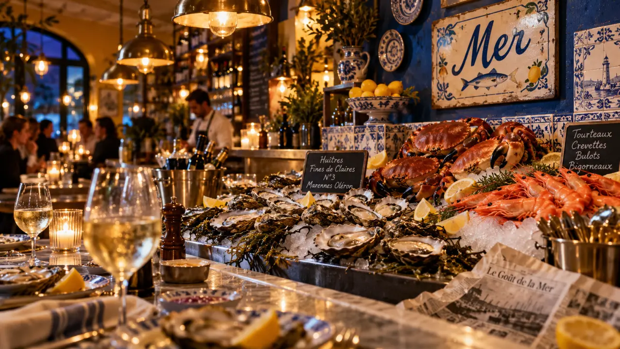 Mer, le bar à fruits de mer de la rue du Pontin à Nice
